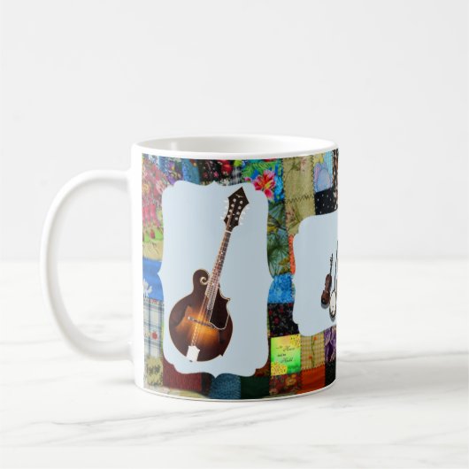 MUG QUILTÉ DE BANDE MANDOLIN-BLUEGRASS (Gauche)