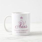 Mug Quinceañera Romantic Exquisite Mis XV Spanish  (Gauche)