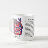 Mug Quinones, origine, signification et la crête sur (Devant gauche)