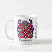 Mug Quinones, origine, signification et la crête sur (Gauche)