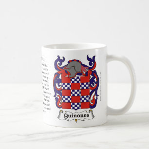 Mug Quinones, origine, signification et la crête sur