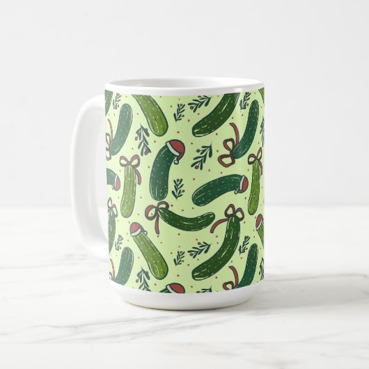 Mug Quirky Festive Pickles de Noël Motif (Devant gauche)
