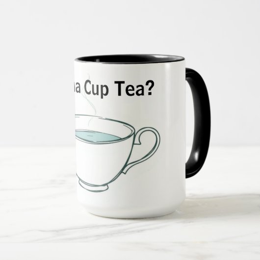 Mug Quirky Tea Time Whimsical Personalized Tea (Devant droit)