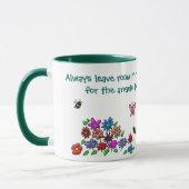 Mug Quittez la pièce dans votre jardin pour les anges (Gauche)