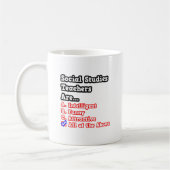 Mug Quiz de l'enseignant d'études sociales...Plaisante (Gauche)