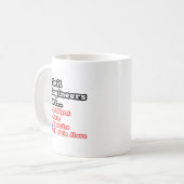 Mug Quiz de l'ingénieur civil...plaisanterie (Devant gauche)