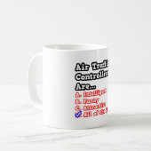 Mug Quiz du contrôleur de la circulation aérienne. (Devant gauche)
