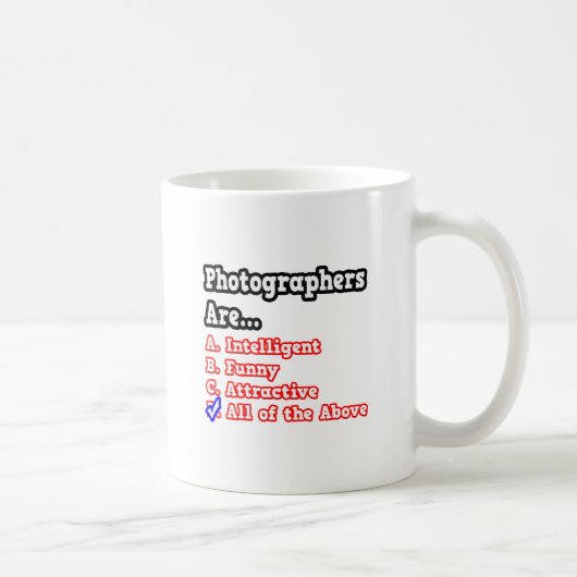 Mug Quiz du photographe...Plaisanterie (Droite)