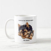 Mug Quoi de mieux qu'un yorkie ? Deux yorkies ! (Gauche)