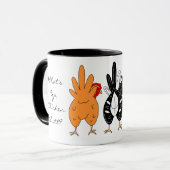 Mug Quoi de neuf Beurre de poulet | Humour drôle (Devant gauche)