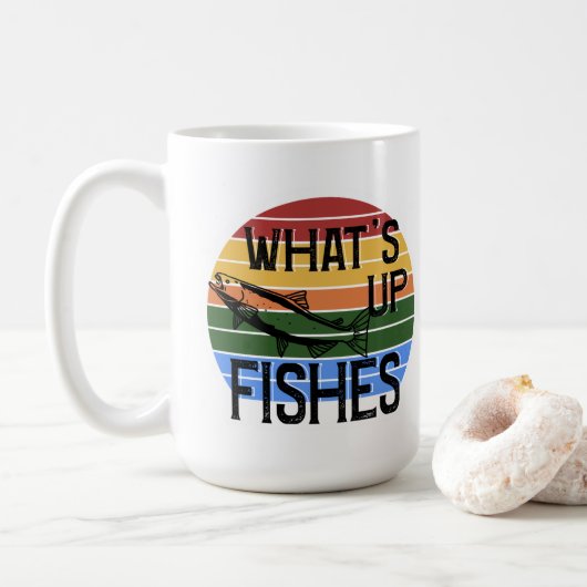 Mug Quoi de neuf Pêche amusante (Avec donut)