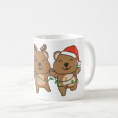 Mug Quokka Noël Animaux mignons Quokkas (Devant droit)