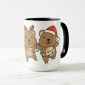 Mug Quokka Noël Animaux mignons Quokkas (Devant droit)