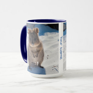 Mug Quokka personnalisé et joyeux sur la plage