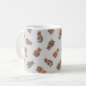 Mug Quokkas illustrés sur fond gris clair (Devant gauche)