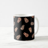 Mug Quokkas illustrés sur fond noir (Devant droit)