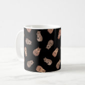 Mug Quokkas illustrés sur fond noir (Devant gauche)