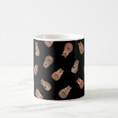 Mug Quokkas illustrés sur fond noir (Centre)