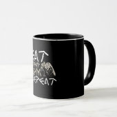 Mug Quota Eat Sleep Gym Repeat Funny (Devant droit)