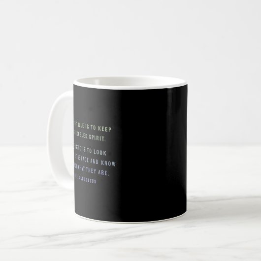 Mug Quote By Marcus Aurelius Stoic, Mindset Motivation (Devant gauche)