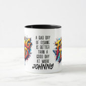 Mug Quote de graffiti couleur rouge or de papa de pêch (Centre)