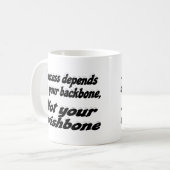 Mug Quote de motivation de la colonne vertébrale de su (Devant gauche)