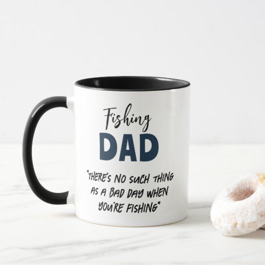 Mug Quote de pêche aux gros poissons (Avec donut)