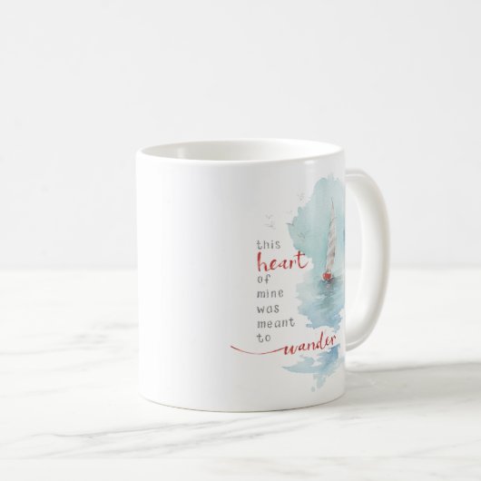 Mug Quote d'eau de mer tranquille (Devant droit)