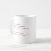 Mug Quotes rouges simples (Devant gauche)