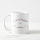 Mug Quotes rouges simples (Gauche)