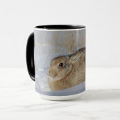 Mug R5 Lapin de coton en neige (Devant gauche)