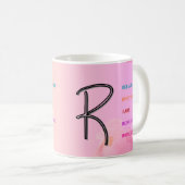 Mug "R" initial (11oz) (Devant droit)