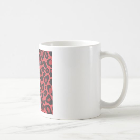 Mug RAB Rockabilly Empreinte de léopard Rouge Noir (Droite)