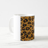 Mug RAB Rockabilly Gold Leopard Print Sugar Skulls (Devant gauche)