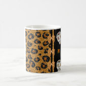 Mug RAB Rockabilly Gold Leopard Print Sugar Skulls (Centre)