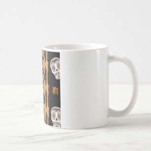 Mug RAB Rockabilly Or Imprimé Léopard Crânes de Sucre