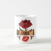 Mug RAB Rockabilly Roses, Amour & Rouge à Lèvres (Centre)