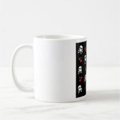 Mug RAB Rockabilly Skuls et Cerises sur Noir (Gauche)