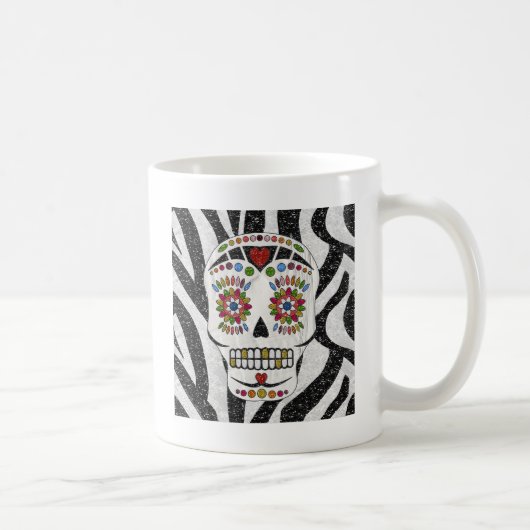Mug RAB Rockabilly Sugar Skull on Zebra (Droite)