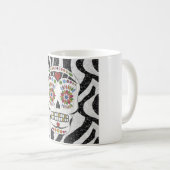 Mug RAB Rockabilly Sugar Skull on Zebra (Devant droit)
