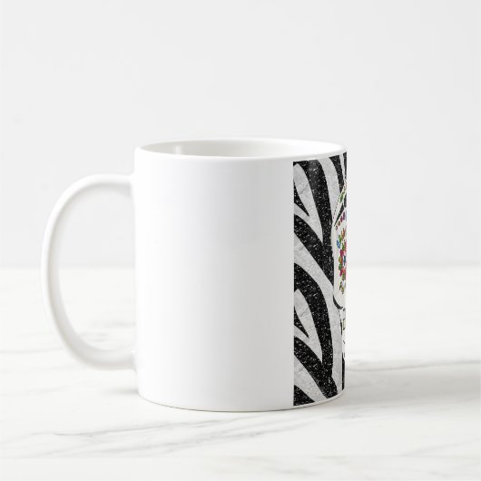 Mug RAB Rockabilly Sugar Skull on Zebra (Gauche)