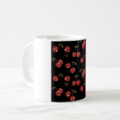 Mug RAB Rockabilly très cerise cerises Noir (Devant gauche)