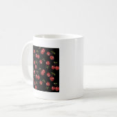 Mug RAB Rockabilly très cerise cerises sur noir (Devant gauche)