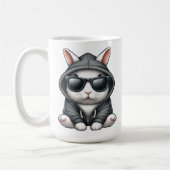 Mug Rabbit blanc cool en Sweat - shirt à capuche et lu (Gauche)