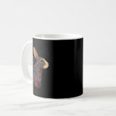 Mug Rabbit de Pâques Floral Graphisme femmes filles en (Devant gauche)