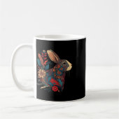Mug Rabbit de Pâques Floral Graphisme femmes filles en (Gauche)