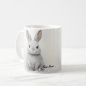 Mug Rabbit d'hiver personnalisé Animaux de compagnie A (Devant gauche)