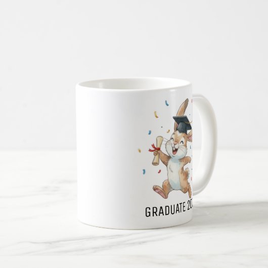Mug Rabbit Graduation Personalized (Devant droit)
