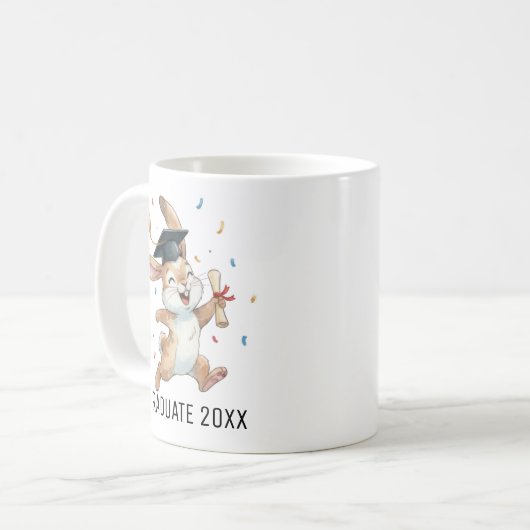 Mug Rabbit Graduation Personalized (Devant gauche)