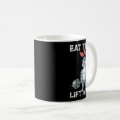 Mug Rabbit Gym Weight Training Manger Trash Lift Lourd (Devant droit)